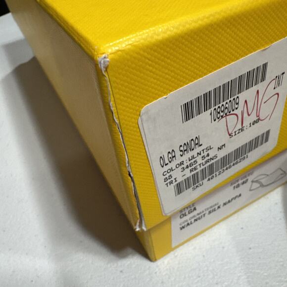 Mercedes Castillo Olga Women’s Sandals Size US 10 EU 40 Walnut Silk Nappa - Picture 9 of 10